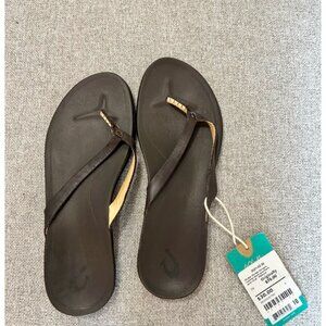 Olukai Brown Flip Flops
